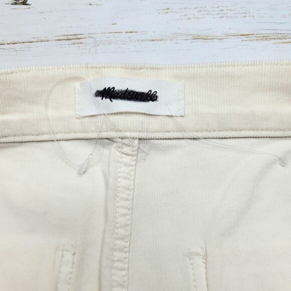 Madewell Wide Leg Corduroy Pant Vintage Ivory Winter White Stretch Minimalist 30 - Picture 11 of 12